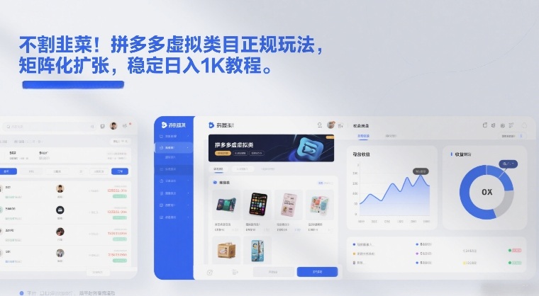 不割韭菜！拼多多虚拟类目正规玩法，矩阵化扩张，稳定日入1K教程【揭秘】-最全资源库