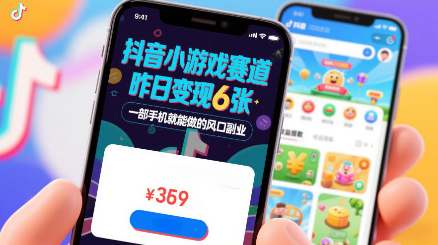 抖音小游戏赛道，昨日变现600+，零基础一部手机就能做的风口副业【揭秘】-最全资源库