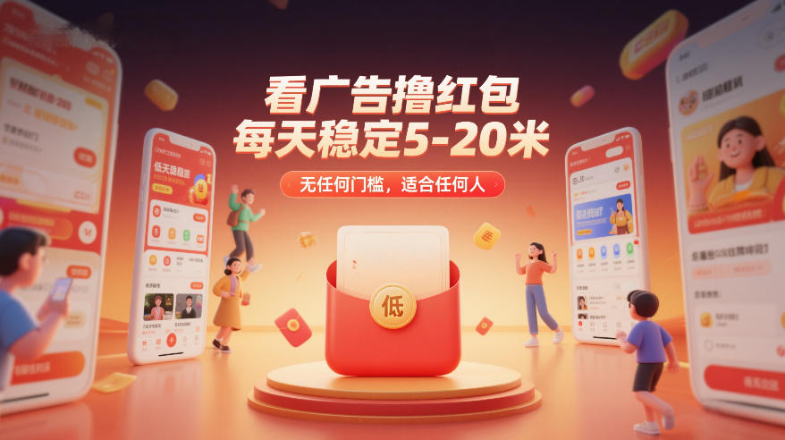 看广告撸红包，每天稳定5-20米，无任何门槛，适合任何人-最全资源库