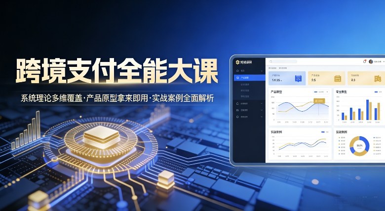 跨境支付全能大课，系统理论多维覆盖，产品原型拿来即用，实战案例全面解析-最全资源库