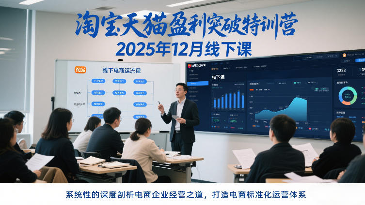 淘宝天猫盈利突破特训营25年12月线下课，系统性的深度剖析电商企业经营之道，打造电商标准化运营体系-最全资源库