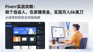 Fiverr实战攻略，做个自由人，在家賺美金，实现月入6k美刀-最全资源库