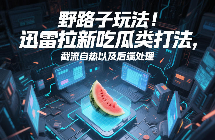 野路子玩法！迅雷拉新吃瓜类打法，截流自热以及后端处理-最全资源库