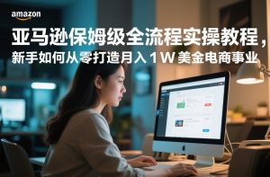 亚马逊保姆级全流程实操教程，新手如何从零打造月入1W美金电商事业-最全资源库