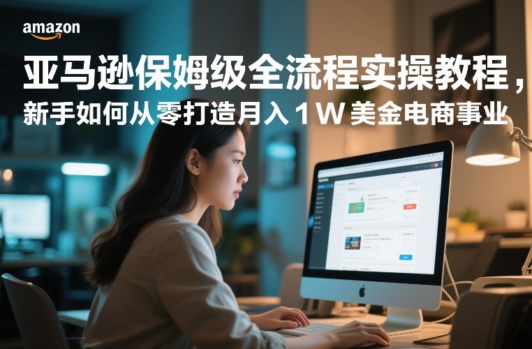 亚马逊保姆级全流程实操教程，新手如何从零打造月入1W美金电商事业-最全资源库