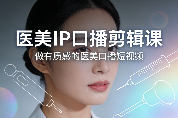 医美IP口播剪辑课，做有质感的医美口播短视频-最全资源库
