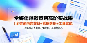 全媒体爆款策划高阶实战课|全链路内容策划+营销落地+工具赋能,彻底解决不起量、低转化、低成交难题-最全资源库