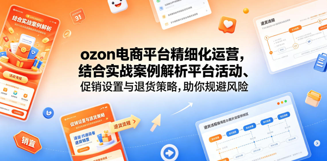 ozon电商平台精细化运营，结合实战案例解析平台活动、促销设置与退货策略，助你规避风险、提升销量-最全资源库