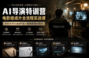 AI导演特训营,电影级成片全流程实战课,手把手带你从0产出一部电影级AI短片-最全资源库