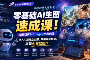 零基础AI生图速成课!吃透GPT-Image2全套玩法,从入门到商业出图,效率直接翻倍,实现AI高效创作-最全资源库