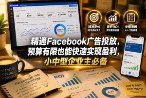 精通Facebook广告投放,预算有限也能快速实现盈利,小中型企业主必备【原创双语字幕】-最全资源库