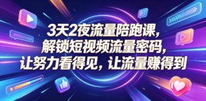 3天2夜流量陪跑课,解锁短视频流量密码,让努力看得见,让流量賺得到-最全资源库
