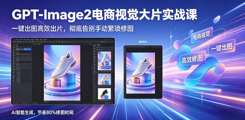 GPT-Image2电商视觉大片实战课，一键出图高效出片，彻底告别手动繁琐修图（更新）-最全资源库