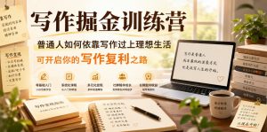 写作掘金训练营,普通人如何依靠写作过上理想生活,可开启你的写作复利之路(更新6月)-最全资源库