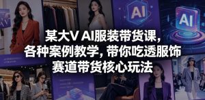 某大V AI服装带货课，各种案例教学，带你吃透服饰赛道带货核心玩法-最全资源库
