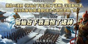 爆款AI漫剧《斩仙台下我震惊了诸神》深度解析课,逐段拆解仙侠漫剧镜头与制作思路,快速复刻爆款创作模式-最全资源库