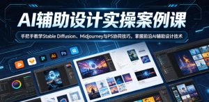 AI辅助设计实操案例课,手把手教学Stable Diffusion、Midjourney与PS协同技巧,掌握前沿AI辅助设计技术-最全资源库