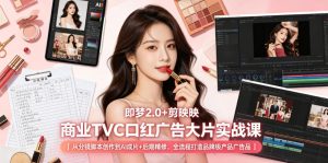 即梦2.0+剪映商业TVC口红广告大片实战课|从分镜脚本创作到AI成片+后期精修,全流程打造品牌级产品广告-最全资源库