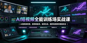 AI短视频全能训练场实战课|AI视频换背景、首尾帧复用、音频生成、爆款短视频完整复刻全套实操教学-最全资源库