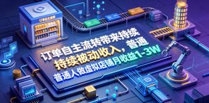 订单自主流转带来持续被动收入，普通人做虚拟店铺月收益1-3W【揭秘】-最全资源库