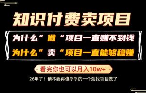 普通人为什么能够靠卖项目轻松月入10W+,而做项目却容易成炮灰,卖项目为什么能够稳賺不赔?【揭秘】-最全资源库