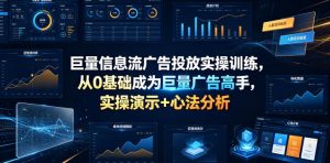 巨量信息流广告投放实操训练,从0基础成为巨量广告高手,实操演示+心法分析-最全资源库